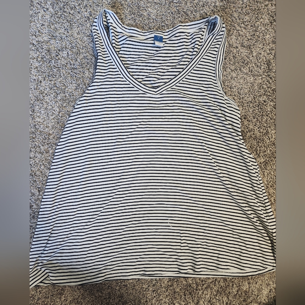 Black and white luxe tank top